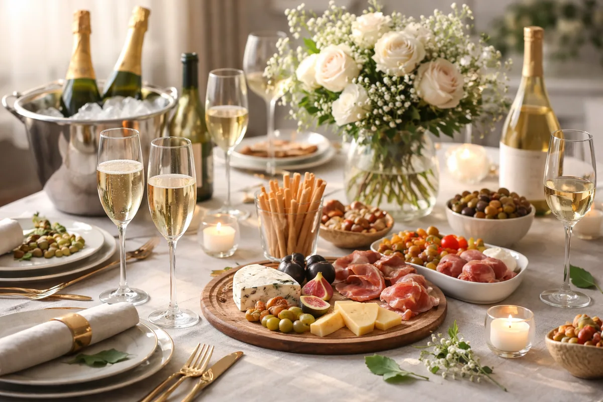 Comment dresser une table élégante pour un apéritif avec vin et champagne